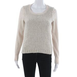 Christopher Fischer Unisex Pullover Sweater Beige 66% Cashmere Size S